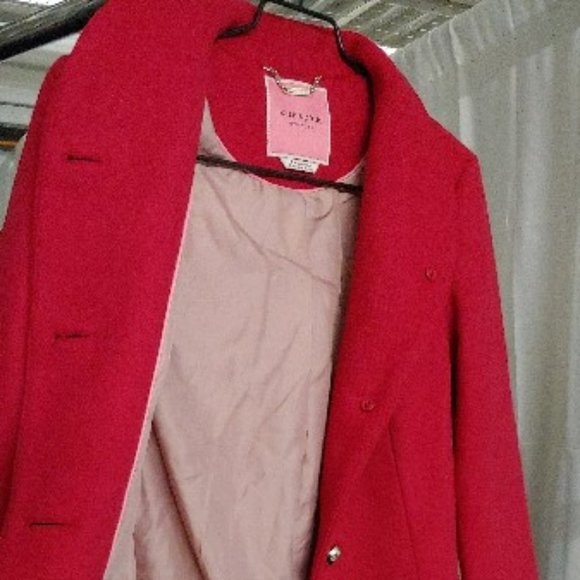 KATE SPADE - Single-breasted Belted Coat In Bright Pink, Small - Picture 6 of 9